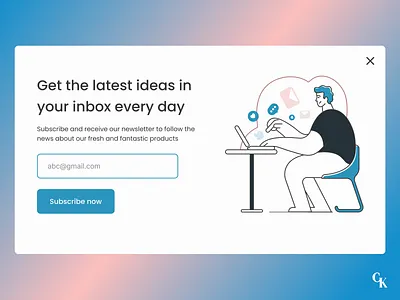 Daily UI 26 - Subscribe dailyui dailyui day 01 design graphic design illustration subscribe subscribe page subscribe ui ui ux
