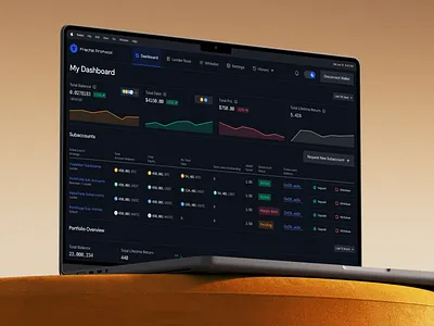 AI Product design dashobard crypto overview ✦ Fractal Protocol ai animation clean dashboard design interaction interface motion graphics product design service startup ui ux