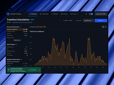 AI Product design interface defi overview ✦ Fractal Protocol ai animation clean dashboard design interaction interface motion graphics product design service startup ui ux