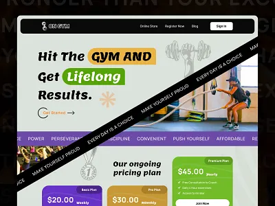 Fitness & Gym website design body transformation bodybuilding coach exercise fitness fitness club fitness website gym gym website landing page muscle nutrition sport trainer training ui ui design ux design website design workout