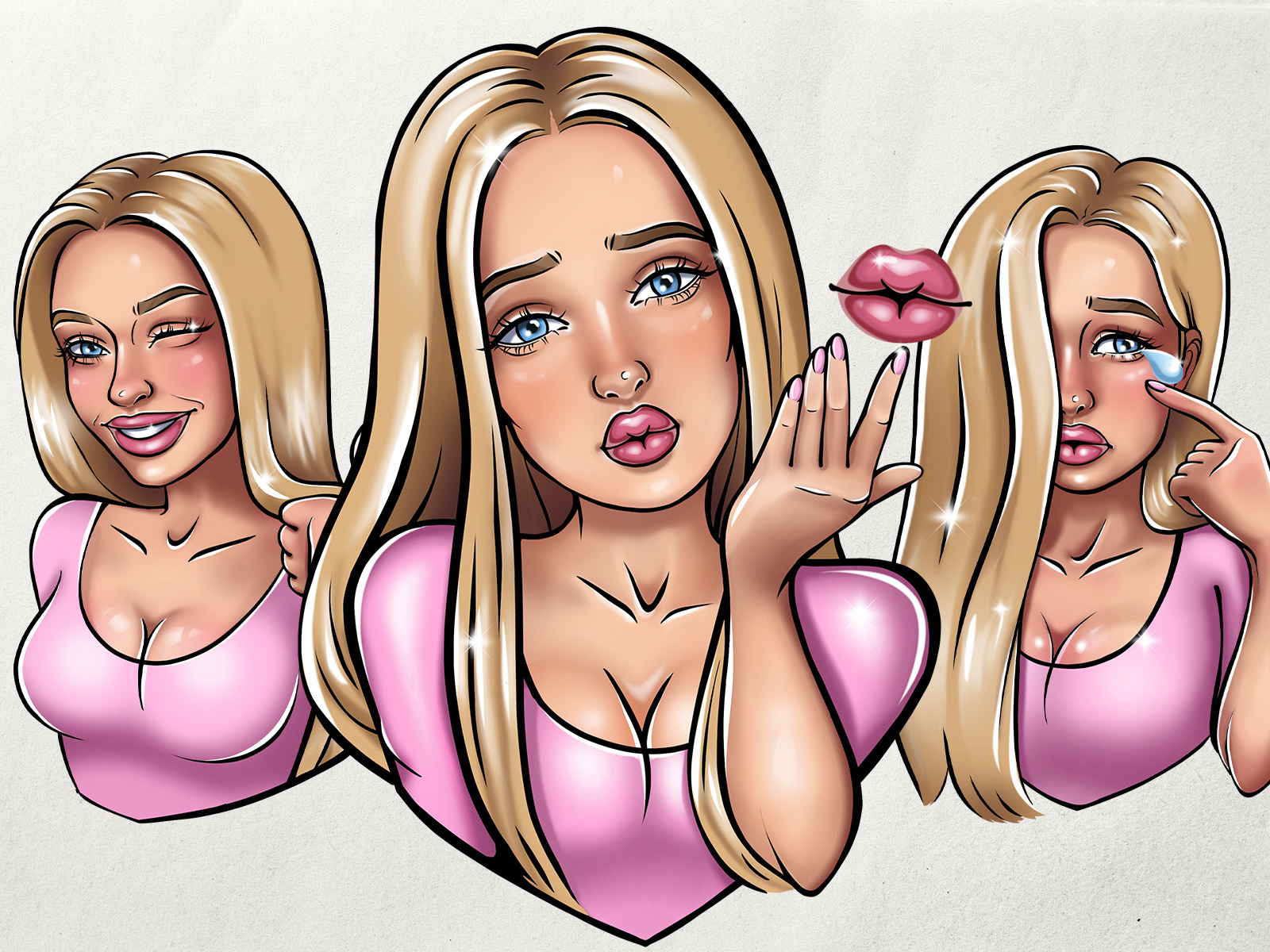 Example of Custom Illustrated Sticker Pack