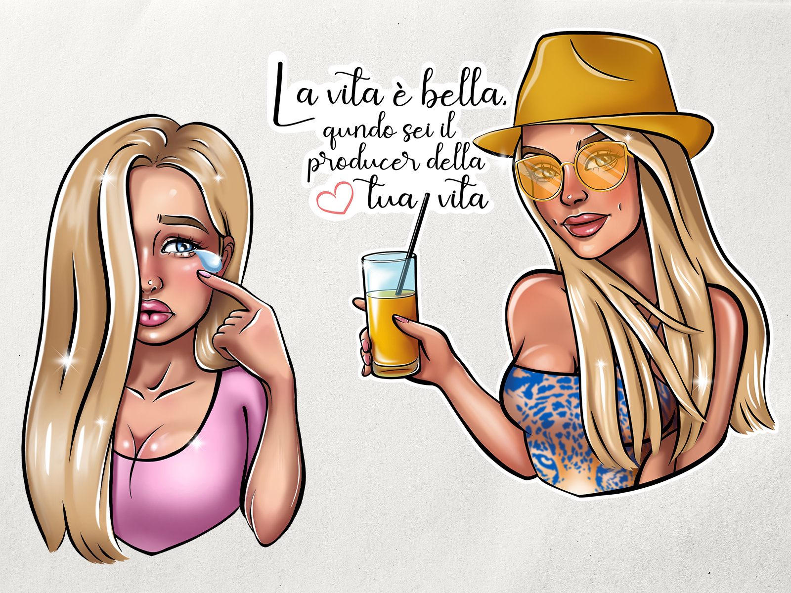 Example of Custom Illustrated Sticker Pack