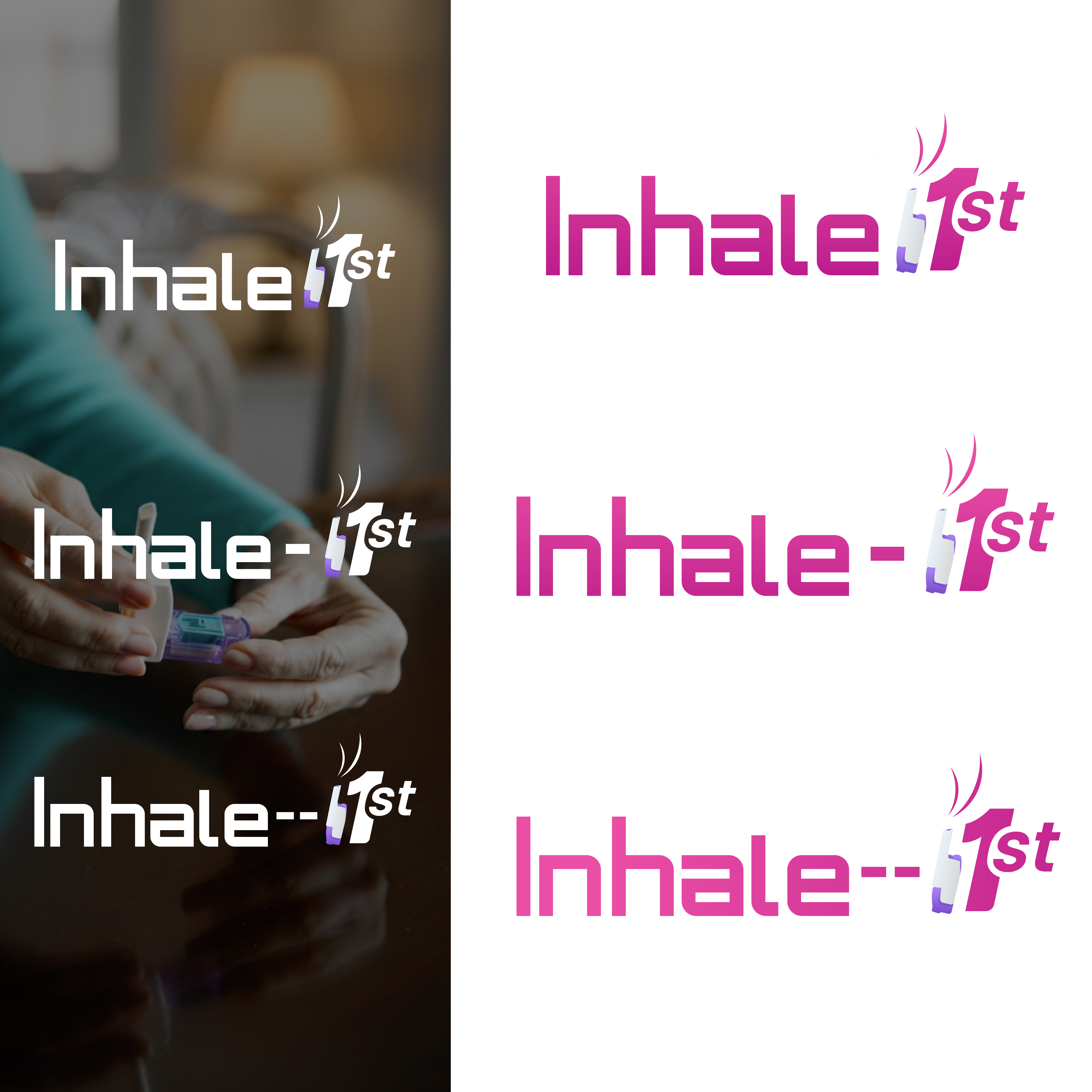 Inhale 1st Platform logo design concept business clinical company ideas inhale inhale 1st logo logos trial trials