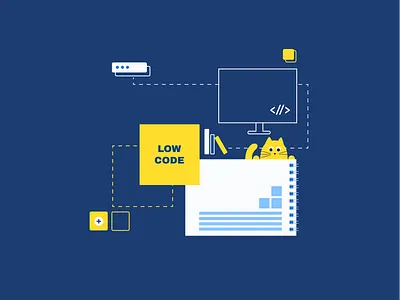 Visual for Internship Program cat design graphic design illustration illustrator low code vector visual