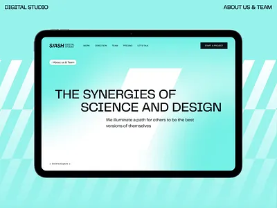 Slash about us & team clean digital minimal slash studio ui web webdesign website