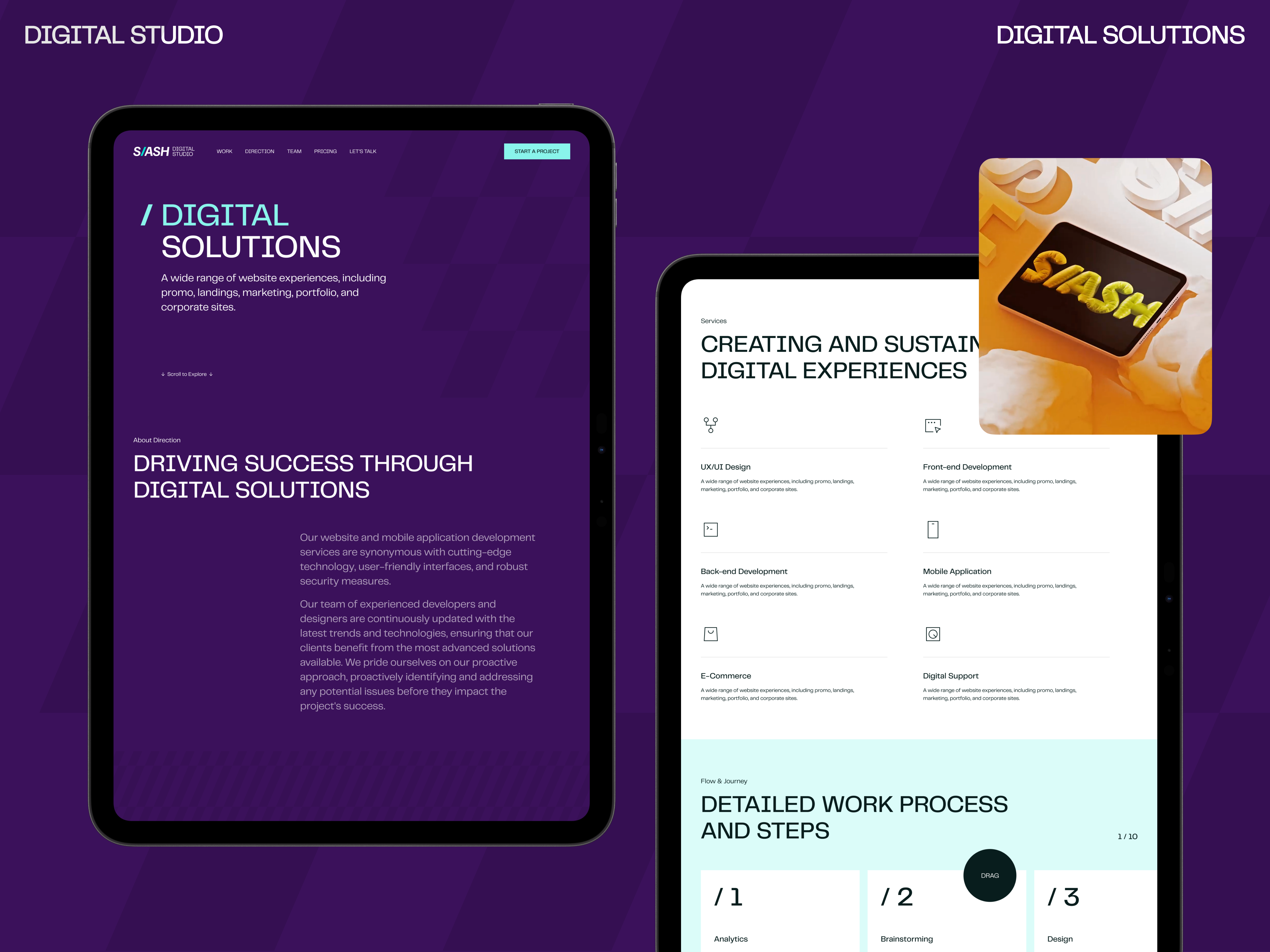 Digital services clean design digital minimal minimalism purple service services studio ui web website