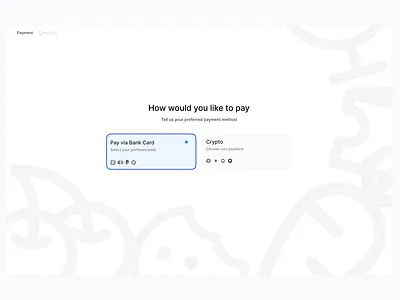 Select payment type branding checkout design graphic design illustration payment product design ui