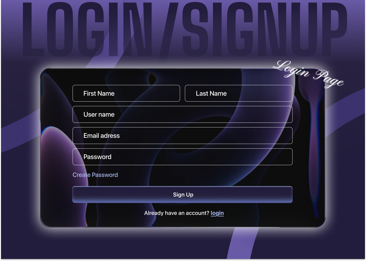 Modern Login Page UI app design authentication ui dark ui figma fintech ui glassmorphism interface design login page minimal ui mobile ui modern ui saas ui ui design ux design web ui