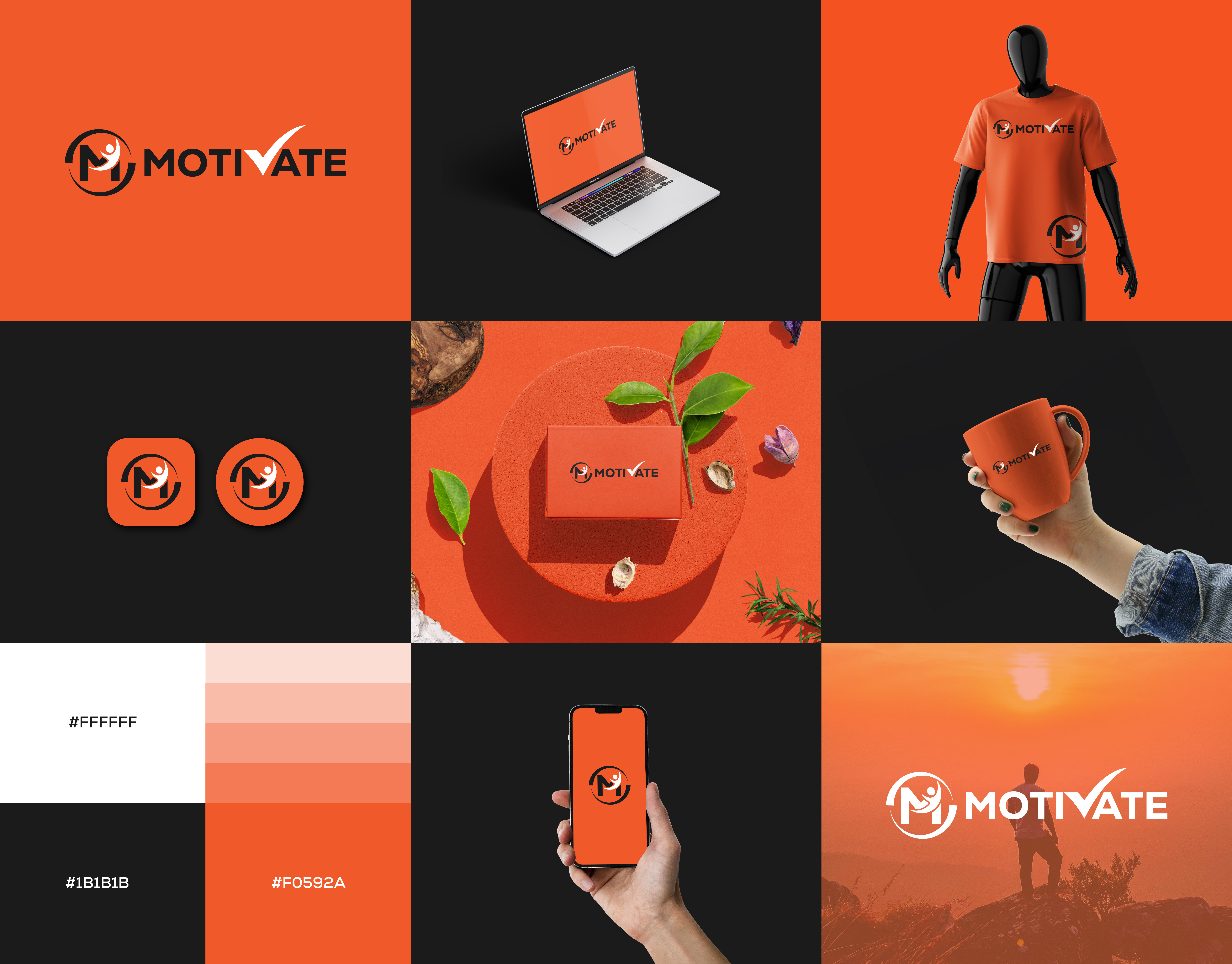 Motivate Logo Design & Brand Identity brand brand identity branding design graphic design identity illustration logo logo design logo icon m letter logo m logo minimalist logo modern logo motivate logo motivate logo design motivation motivation logo professional logo visual identity
