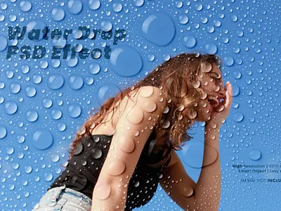 Water Drop photo effect psd - FREE DOWNLOAD 3d branding logo motion graphics