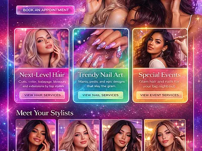 Hair & Nail Salon Spa Web Redesign branding hair salon landing page nail salon rebranding spa clinic startups ui web design web redesign website design