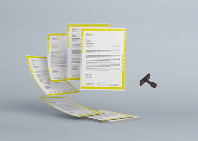 Professional, clean, and Modern company letterhead. corporate identity