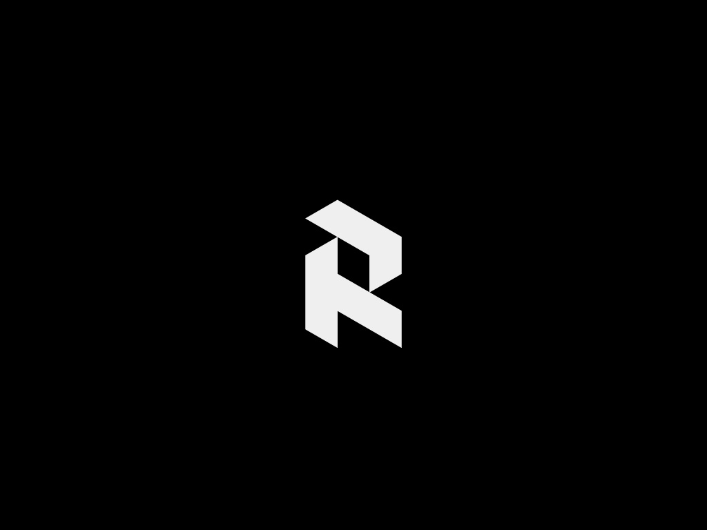 Geometric R Letter Logo – Minimal Monogram abstract branding brandmark geometric identity logo logo design logo for sale logo mark minimal r r letter logo r logo