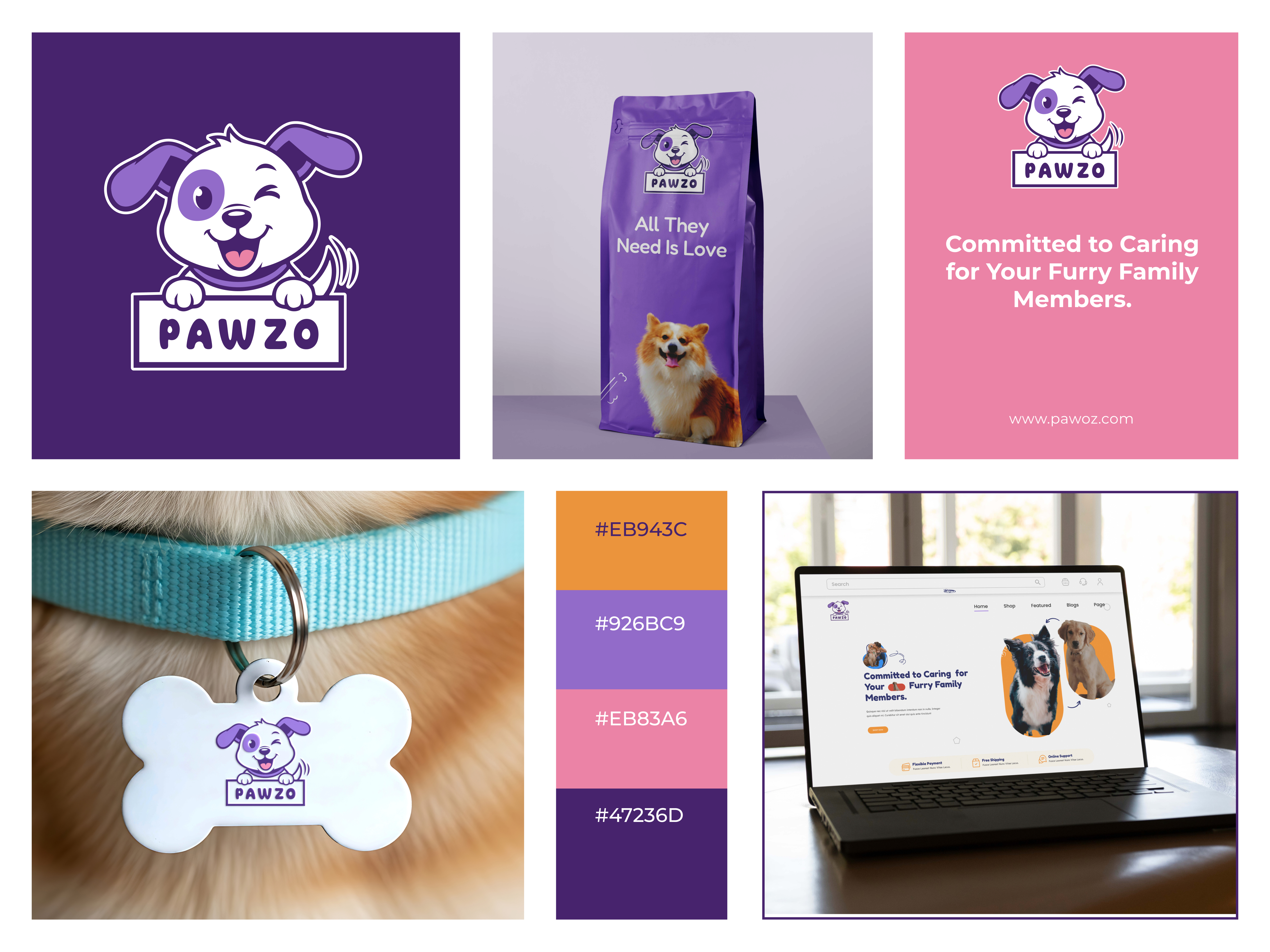 Example of Playful Pet Shop Website Design