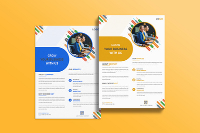 Creative business flyer design template. corporate