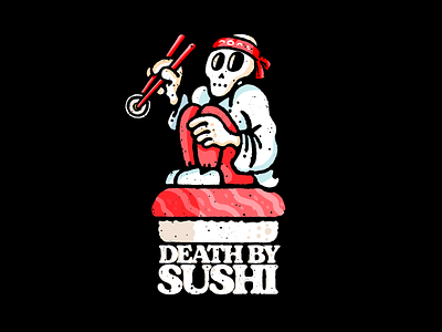 Death By Sushi death fish japanese salmon seafood skull skulls sushi