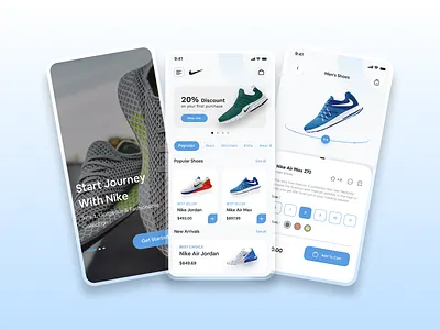 👟 Sneakers Shopping App — Clean & Modern E-commerce UI appdesign appinterface brandui cleanui designinspiration ecommerceapp fashiontech figmadesign mobileappdesign mobileui modernui productdesign retaildesign shoesapp shoppingapp sneakersapp startupdesign uidesign uxdesign uxuidesign