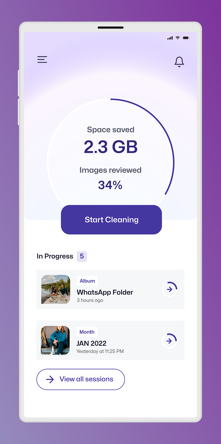Gallery Cleaner by Vasundhara Ghose on Dribbble
