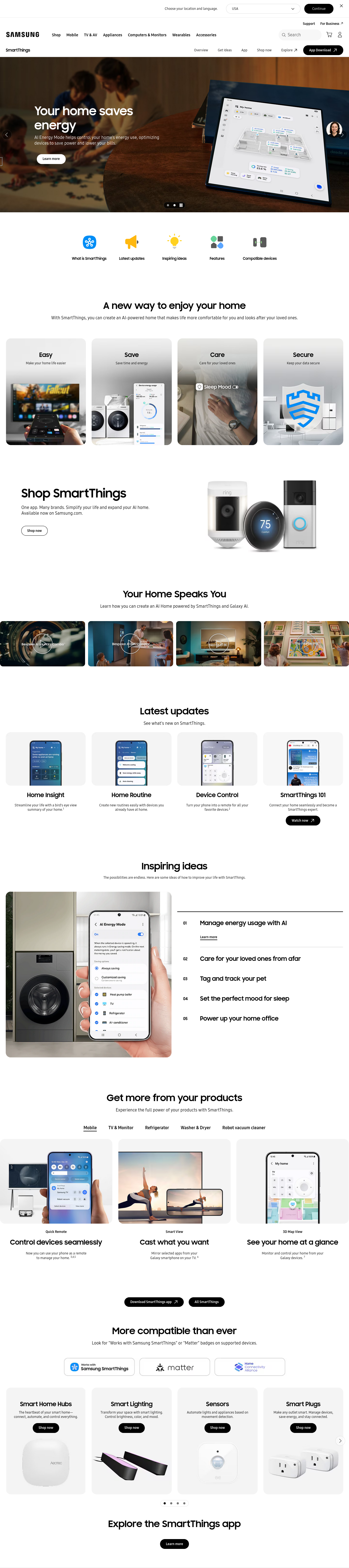 Samsung Smart Things ui ux