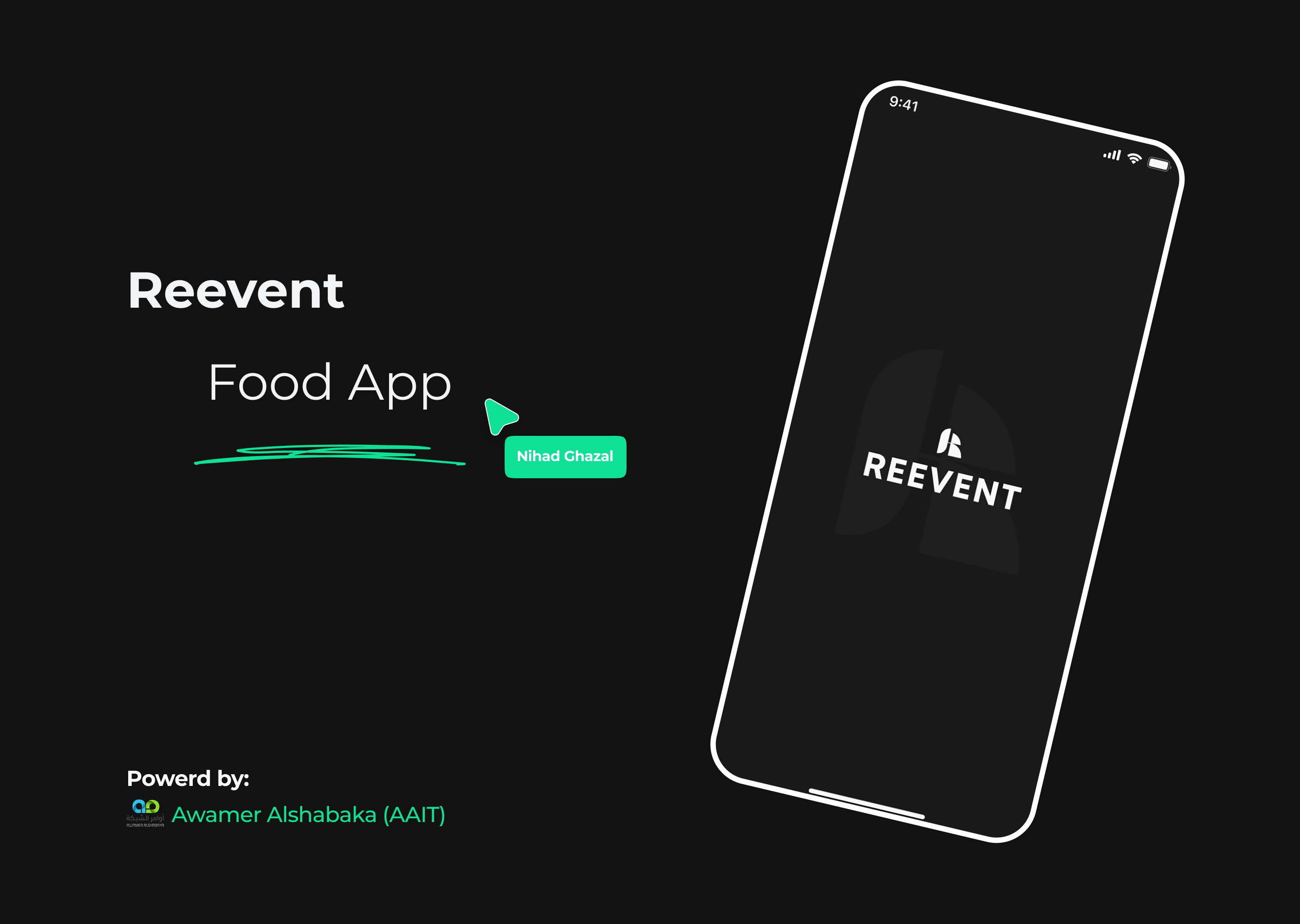 Reevent l Food Mobile App apps darkmode design designers designs figma foodapp logo mobilapp platform service shot shots splash ui uidesign uiux ux uxdesign web