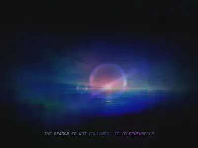 The beacon is not followed, it is remembered branding graphic design logo