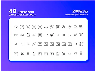 Icon Line Pack Graphic Designer animation design designer tools graphic design icon graphic designer icon ui ux ui ux vector vectors