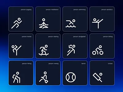 strangeicons: Healthcare & Biotech UI Icon Set - Activities activity icon asklepios icon set blue clean figma icons fitness icon gradient healthcare icon family healthcare icon set healthcare icons healthtech icons iconography minimal minimal icons modern sports icon strangeicons ui icon set ui icons wellness icon set