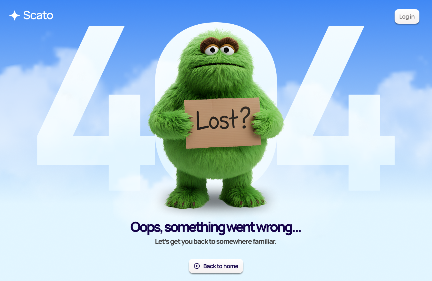 404 Error Page—"Lost?"