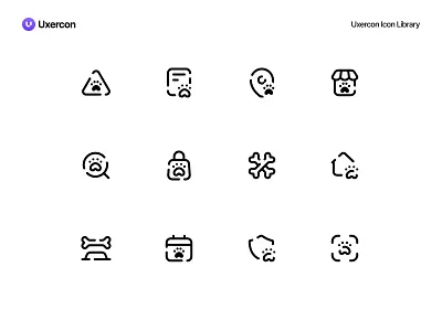 Animal & Pet - Uxercon Icon Library animal animal and pet animal icon animation cat cute animal design dog figma icon logo pet pet icon pet lover pets puppy ui uiux ux uxercon