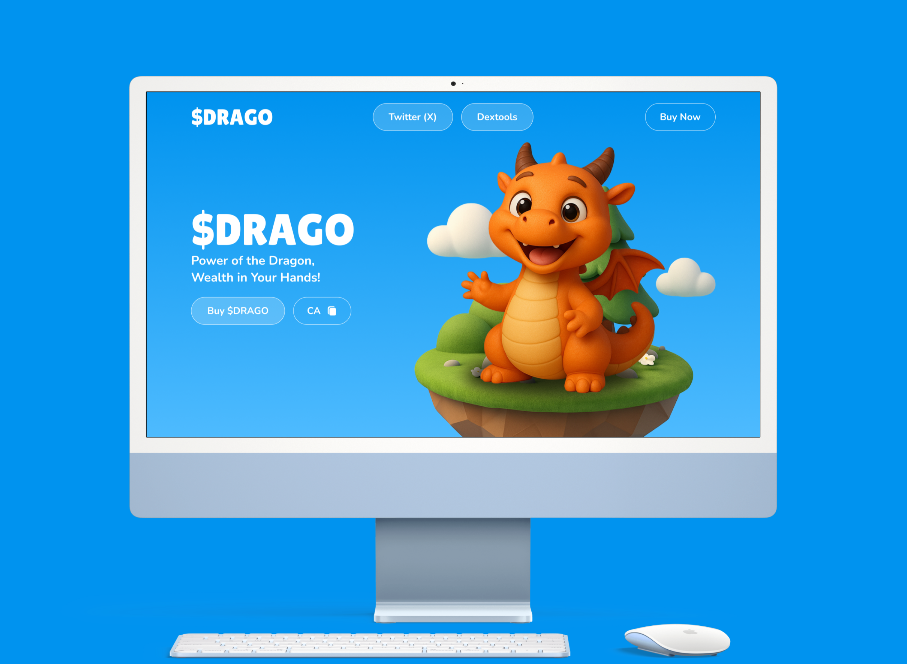 DRAGO - Meme Coin Website Design 3d crypto design figma graphic design landing page meme coin meme token nft ui ux web design website website design