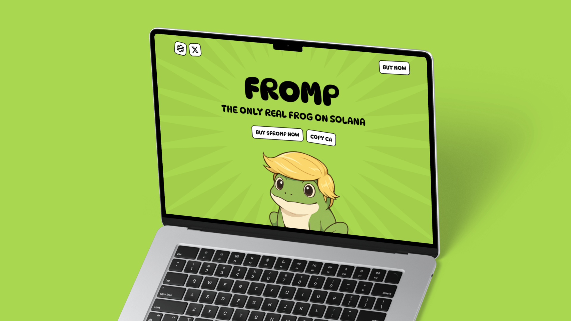 FROMP - Meme Coin Website Design crypto design figma graphic design illustration landing page meme coin meme token nft ui web design website website design