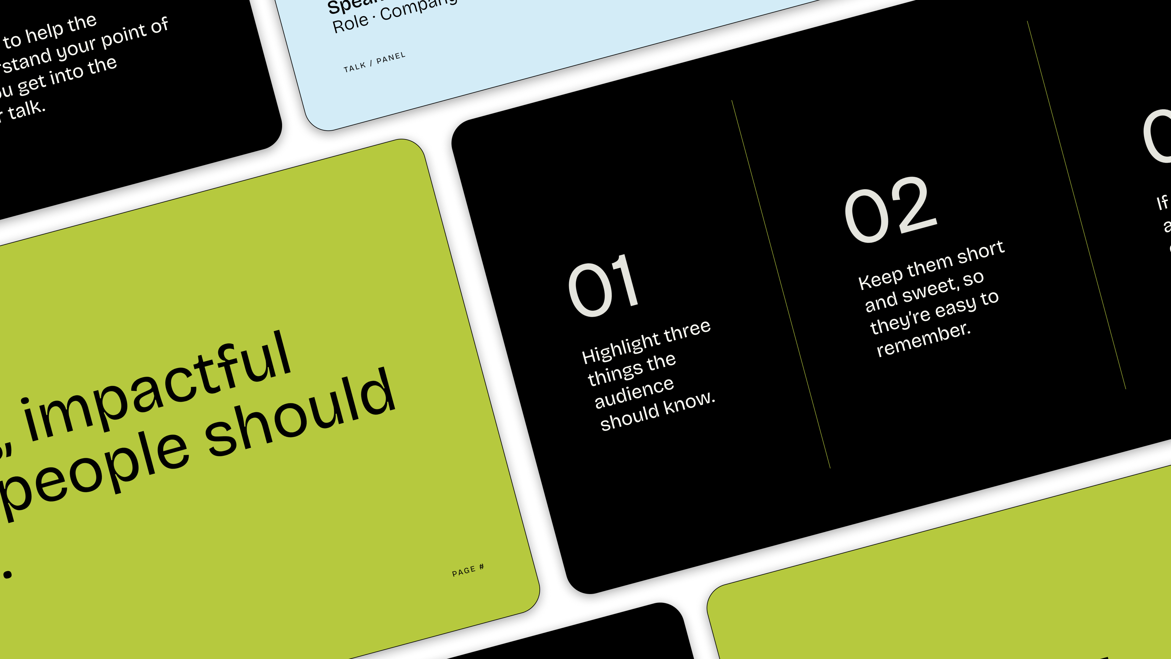 Example of Slide Deck Templates (Pitch & Talks)