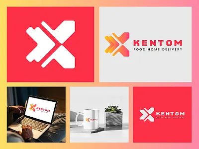 Kentom food home delivery logo brand identity branding food delivery logo food logo graphic design home delivery logo k k letter k letter logo k logo k logo mark k mark kentom kentom logo letter logo logistics branding logistics logo logo logo identity print