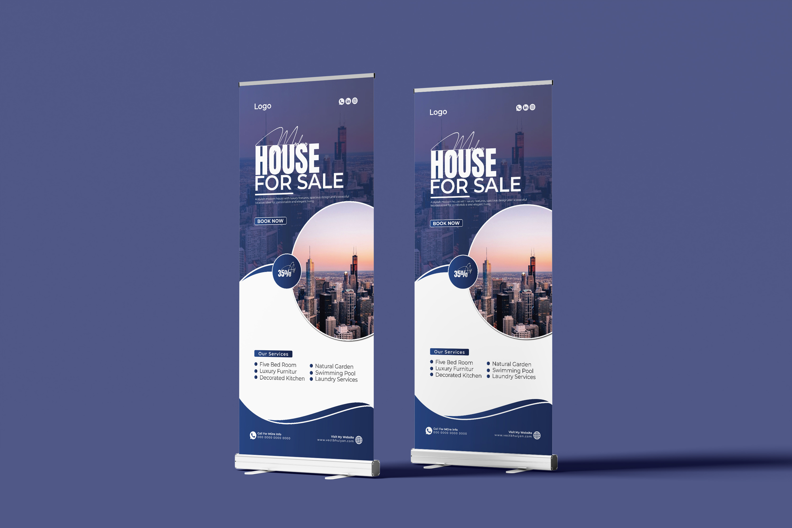Modern house for sale Roll up banner Design australiarealestate branding canadarealestate dreamhome graphic design houseforsale kuwaitrealestate logo luxuryliving modernhomes newhome projectbaseddesign propertyinvestment propertymarketing realestatebranding realestatedesign ukrealestate usarealestate