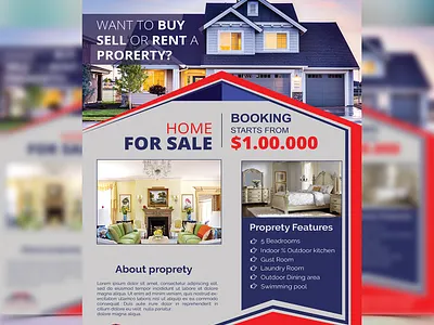 Real Estate Flyer Design – Modern Property Promotion branding design dribbbledesign graphic design illustration marketingflyer moderndesign printdesign propertydesign realestateflyer