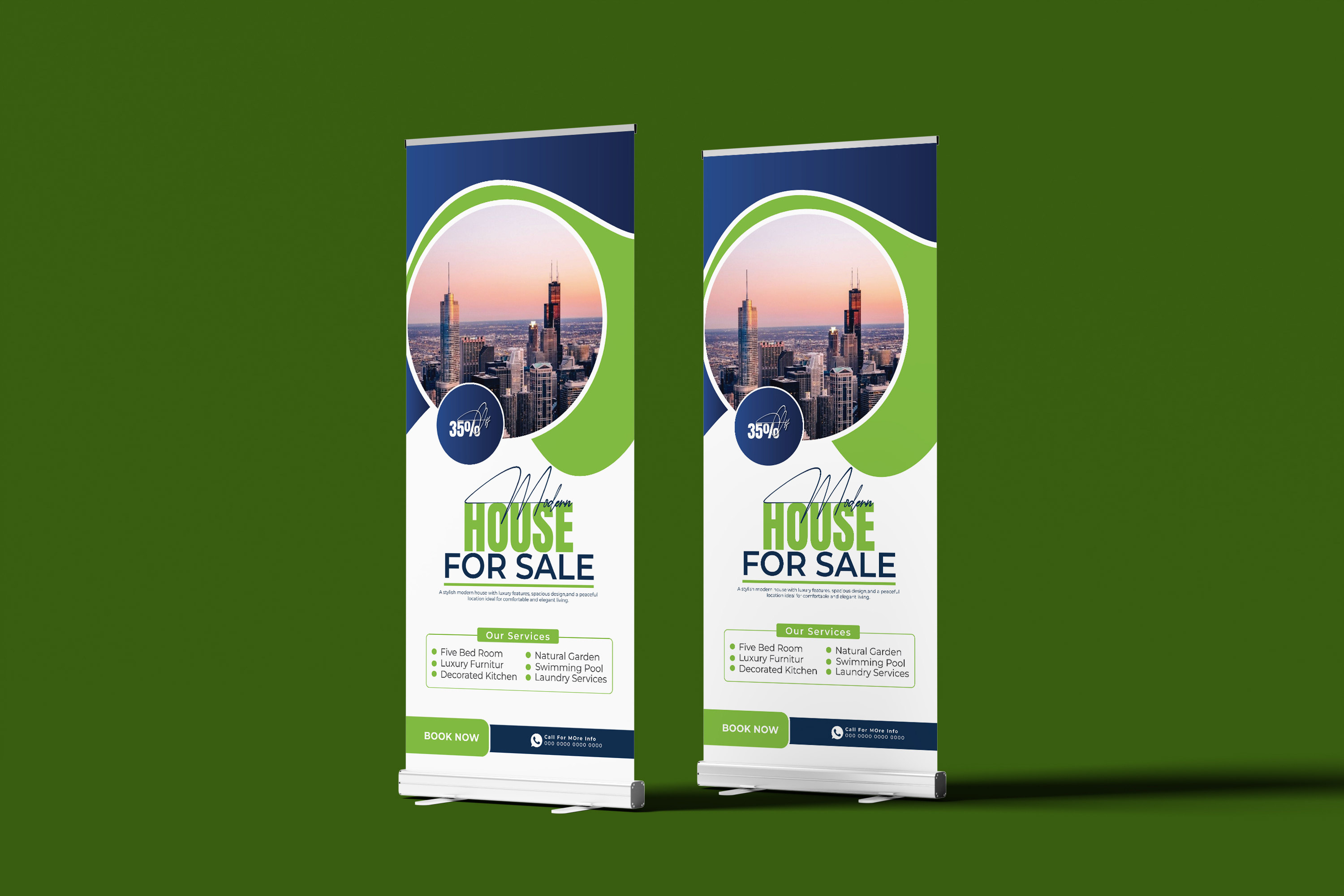 Modern house for sale Roll-up banner Design australiarealestate branding canadarealestate dreamhome graphic design houseforsale kuwaitrealestate logo luxuryliving modernhomes newhome projectbaseddesign propertyinvestment propertymarketing realestatebranding realestatedesign ukrealestate usarealestate