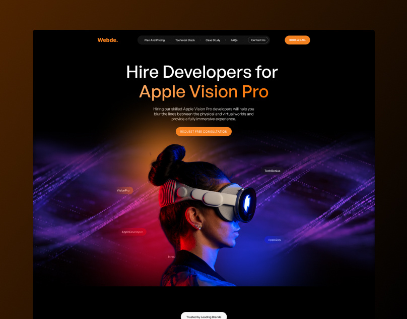 Apple Vision Pro | Landing Page Design app branding graphic design landing page ui user ux website design