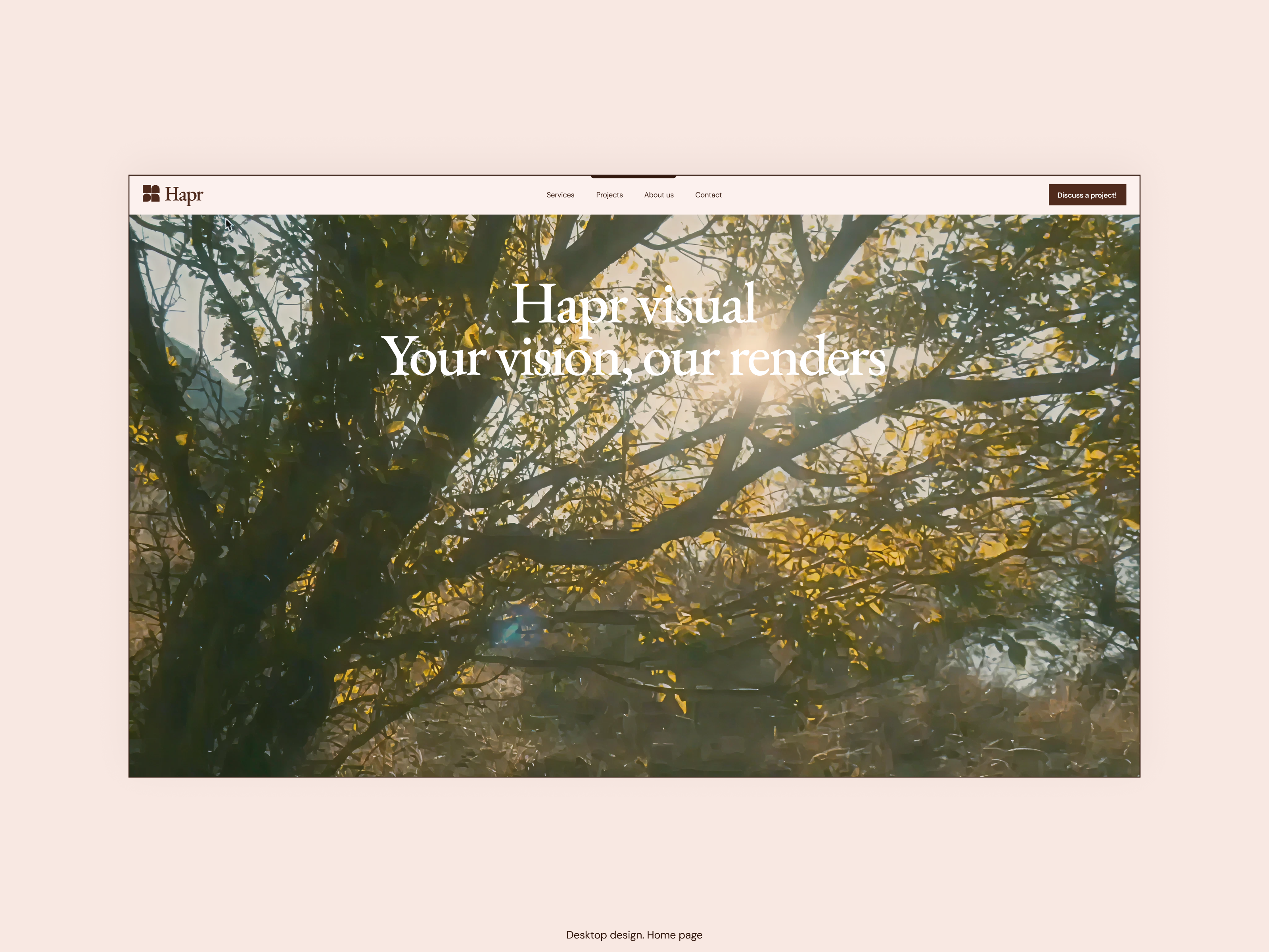 Hapr Visual. Home Page Web Design. Agency 3D Portfolio. 3d agency website artdirection branding design digital grid helvetica home page interaction landing layout minimalism motion graphics portfolio serif typography ui web design website