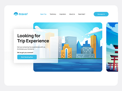 Travel Website Design america clean country design experience malaysia open trip singapore travel traveler travelling trip ui ux web design website design