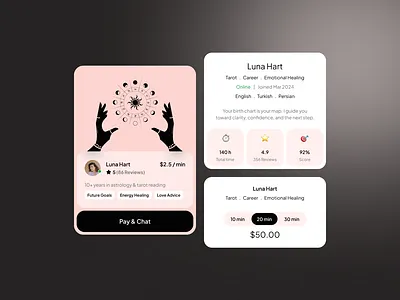 StarLine - Horoscope & Astrology App Design app astrology card horoscope ui ux widget