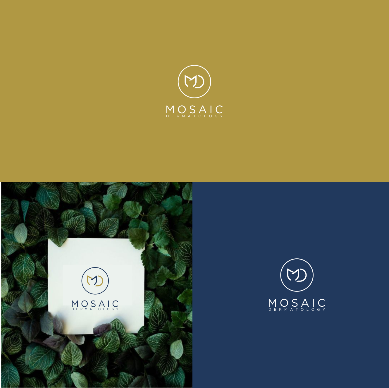 MD Mosaic Dermatology Logo Design 3d animation branding design graphic design illustration logo motion graphics ui vector