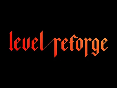 Level Reforge branding event forge gradient level logo reforge type typography visual identity