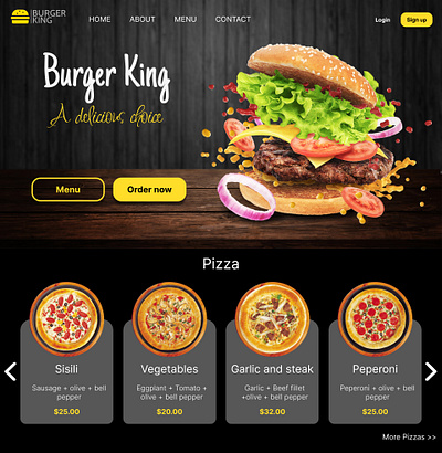 Fast food landing page fastfood figma responsive design restaurant ui
