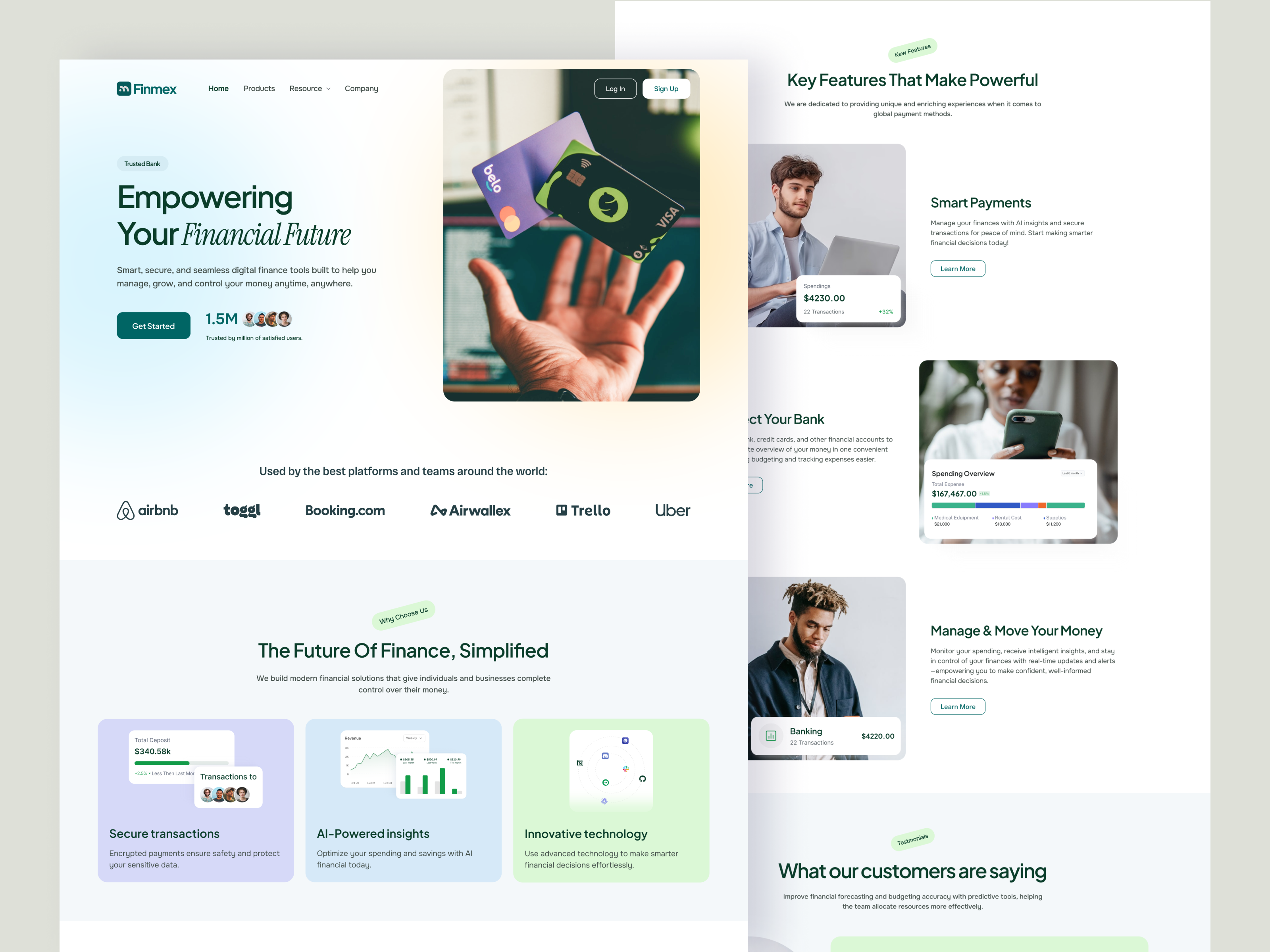 Example of Finance Landing Page Design