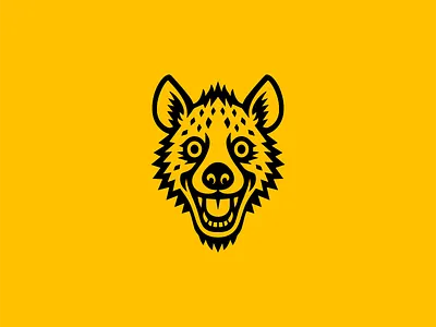 Bold Hyena Head Logo aggressive animal bold branding design hyena icon identity illustration logo mark nature predator sports symbol vector wild