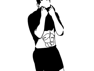 Black and white drawing branding design graphic design illustration illustration art line art logo one line art ui