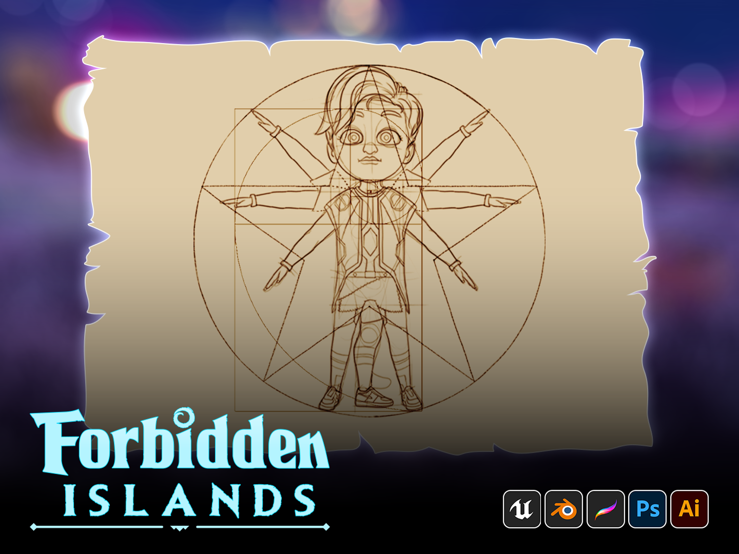 Forbidden Islands - Game Character 3d art character character art character design character modeling concept art fantasy art fantasy game game art game design illustration puzzle game sketching stylized stylized art stylized character