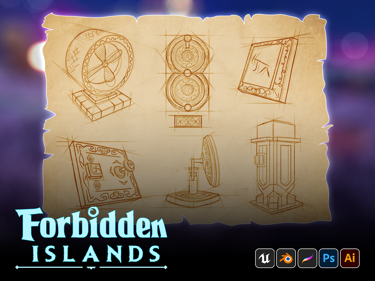 Forbidden Islands - Game Assets II 300 minds 3d art 3d game 3dgame assestsdesign digital 3d digital 3d art digital art environment art fantasy art fantasy enviroment fantasy game fantasy game assets game art game assests prop design stylized art stylized game