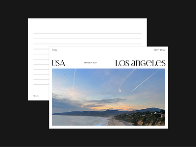 Postal card branding design grid layout postal card typography