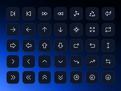strangeicons: Healthcare & Biotech UI Icon Set - Arrows arrow icon asklepios icon set blue clean digital health icons figma icons gradient healthcare icon family healthcare icon set healthcare icons healthtech icons iconography minimal minimal icons modern navigation icon strangeicons ui icon set ui icons wellness icon set